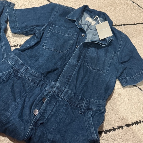 Everlane Everlane Super-Soft Summer Jean Coverall Jumpsuit Denim 10 - Picture 7 of 7